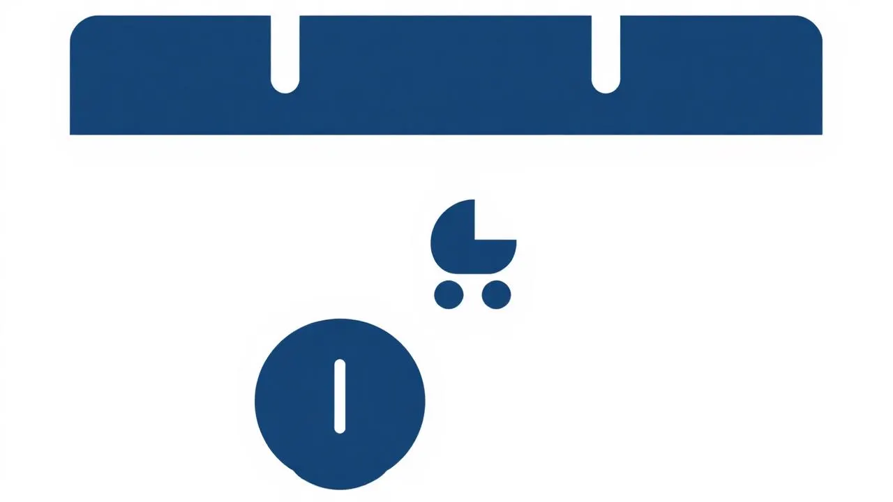 Illustration: Kalenderblock mit Kinderwagen- und Pause-Symbol als Sinnbild für die Planung von Elternzeit